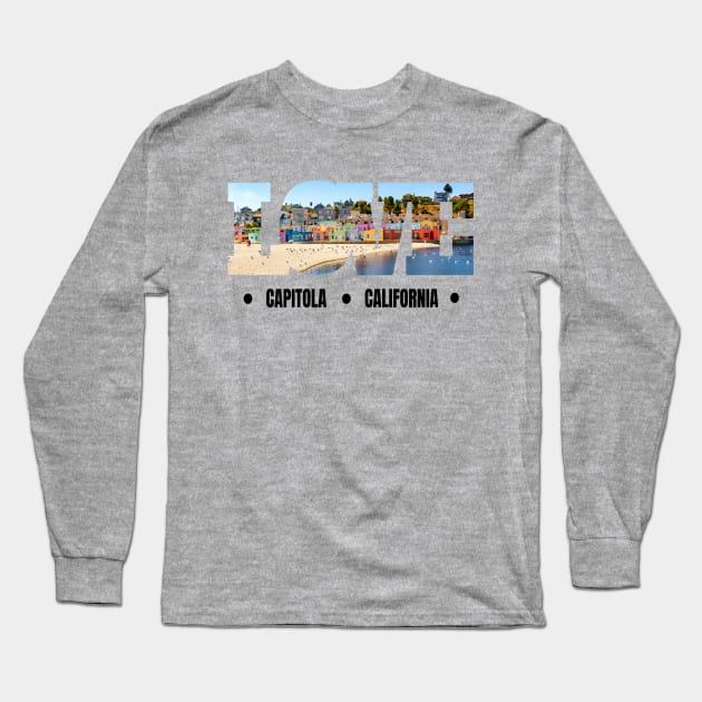 Capitola California Love Design Long Sleeve T-Shirt by Hopscotch Shop Gifts